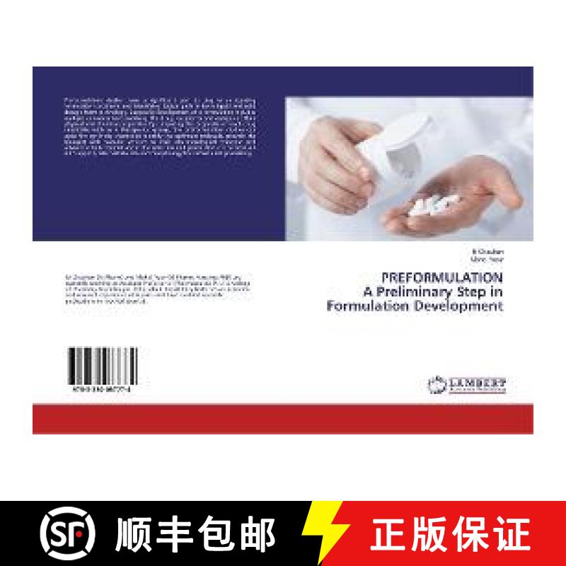 预订 PREFORMULATION A Preliminary Step in Formulation Development [9783330087774]