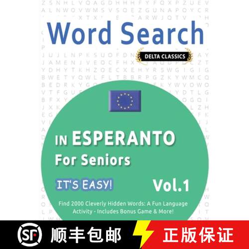 【3-4周达】Word Search in Esperanto for Seniors - It's Easy! Vol.1 - Delta Classics - Find 2000 Cleve... [9798349005503]