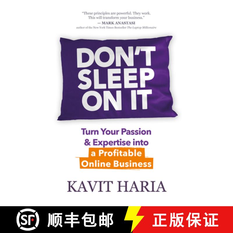 【3-4周达】Don't Sleep on It : Turn Your Passion & Expertise into a Profitable Online Business [9781683509851]
