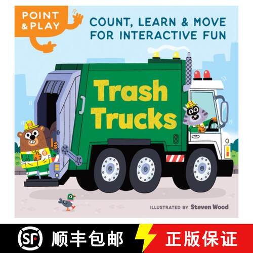 【3-4周达】Point & Play - Trash Trucks: Count, Learn, and Move for Interactive Fun [9798217151325]