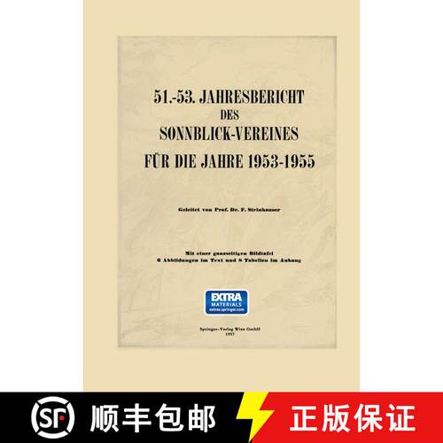 【3-4周达】51.–53. Jahresbericht des Sonnblick-Vereines für die Jahre 1953–1955 [9783211804421]