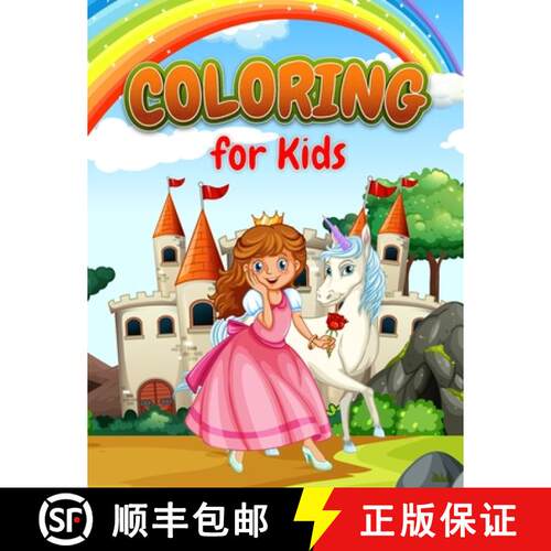 【3-4周达】Princess Coloring Book: Beautiful Princess Coloring book for kids age 4-8 [9781794741843]