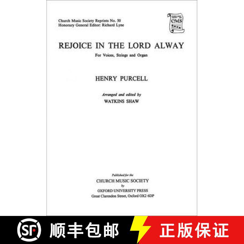 【3-4周达】Rejoice in the Lord alway: Vocal score [9780193953123]