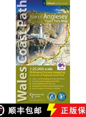 【3-4周达】Isle of Anglesey Coast Path Map: 1:25,000 scale Ordnance Survey mapping for the entire Isl... [9781908632593]