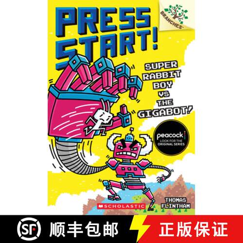 【3-4周达】Super Rabbit Boy vs. the Gigabot!: A Branches Book (Press Start! #16): Volume 16 [9781546110439]