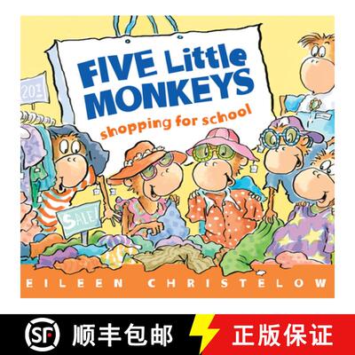 【3-4周达】Five Little Monkeys Shopping for School Board Book [9781328612861]