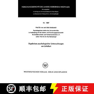 【3-4周达】Ergebnisse psychologischer Untersuchungen am Unfallort [9783322960955]