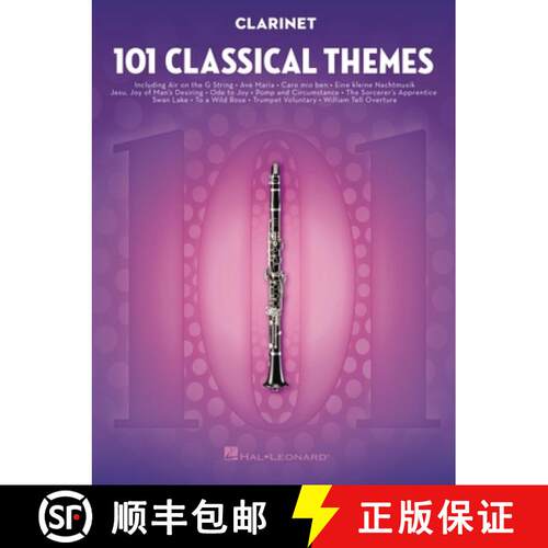 【3-4周达】101 Classical Themes for Clarinet Instrumental Sheet Music Songbook Hal Leonard Clarinet S... [9781495056253]