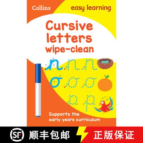 【3-4周达】Cursive Letters Age 3-5 Wipe Clean Activity Book: Prepare for Preschool with Easy Home Lea... [9780008335830]