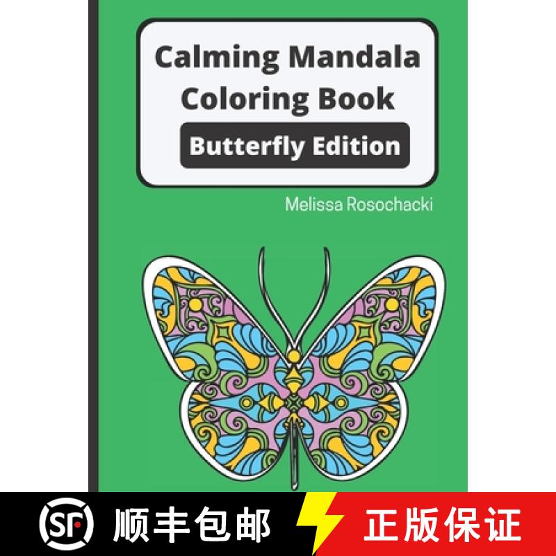 【3-4周达】Calming Mandala Coloring Book Butterfly Edition [9781952768026]