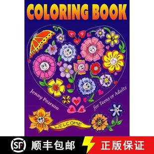 【3-4周达】Coloring Book for Teens or Adults: Stress Relief & Relaxation (Marker Friendly) [9780692523735]