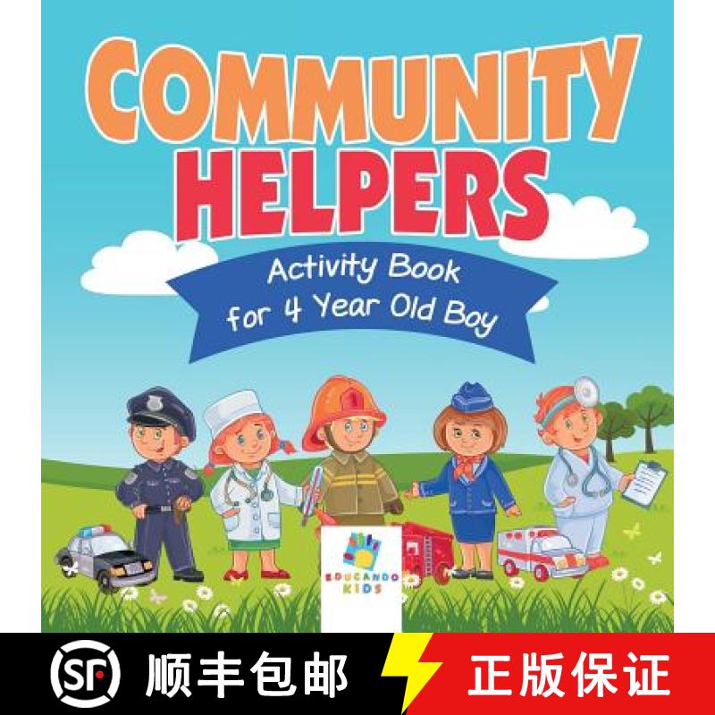 【3-4周达】Community Helpers Activity Book for 4 Year Old Boy [9781645217879]