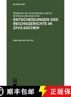 预订 Generalregister Zum 100-110 Bande [9783112676196]