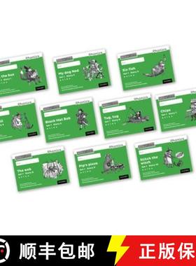 【3-4周达】Read Write Inc. Phonics: Green Set 1 Core Black & White Storybooks (Mixed Pack of 10) [9780198372516]
