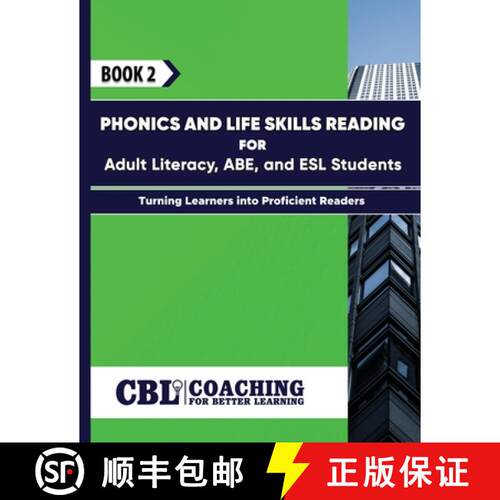 【3-4周达】Book 2: Phonics and Life Skills Reading for Adult Literacy, ABE, and ESL Students [9798330322824]