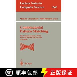 Pattern Annual Combinatorial 9783540580942 Asilomar Matching 4周达 CPM Symposium Proceedings USA...