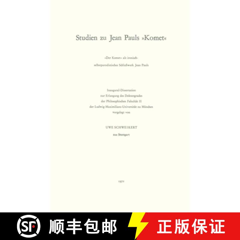 【3-4周达】Studien zu Jean Pauls Komet [9783476997241]