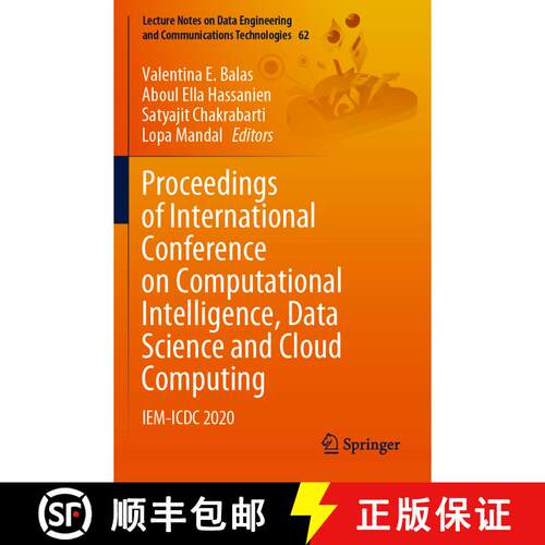 【3-4周达】Proceedings of International Conference on Computational Intelligence, Data Science and Cl... [9789813349704]
