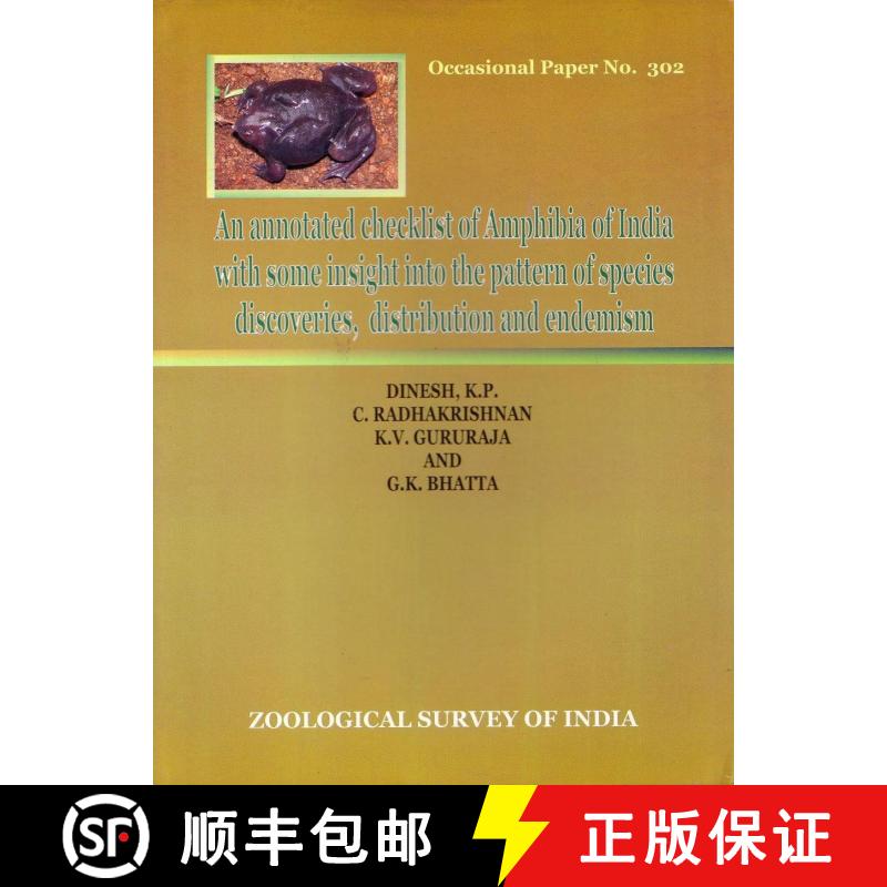 预订 An Annotated Checklist of Amphibia of India with Some Insights into the Patterns of Species Disc... [9788181712295]