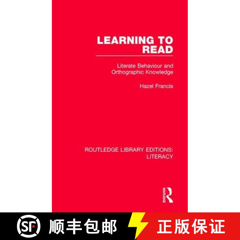 【3-4周达】Learning to Read: Literate Behaviour and Orthographic Knowledge [9780815373698]