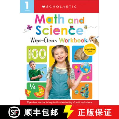【3-4周达】First Grade Math/Science Wipe Clean Workbook: Scholastic Early Learners (Wipe Clean) [9781338849905]
