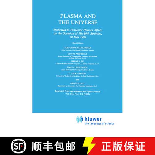 【3-4周达】精装 Plasma and the Universe : Dedicated to Professor Hannes Alfvén on the Occasion of Hi... [9789027727640]