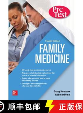 【3-4周达】Family Medicine Pretest Self-Assessment and Review, Fourth Edition [9781260143584]