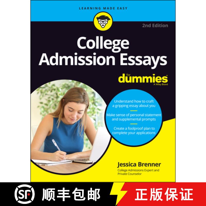 【3-4周达】College Admission Essays For Dummies, 2nd Edition [9781119828334]