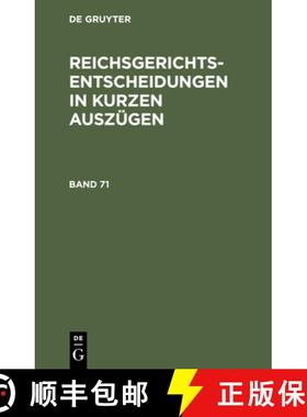【3-4周达】Reichsgerichts-Entscheidungen in Kurzen Auszügen / Strafsachen. Band 71 [9783112444153]