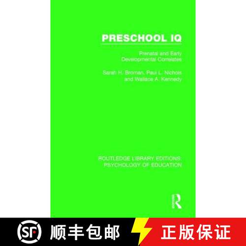【3-4周达】精装 Preschool IQ: Prenatal and Early Developmental Correlates [9780415784436]