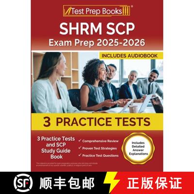 【3-4周达】SHRM SCP Exam Prep 2025-2026: 3 Practice Tests and SCP Study Guide Book [Includes Detailed... [9781637752739]