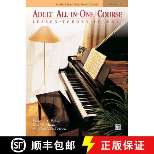 【3-4周达】Alfred's Basic Adult All-In-One Course, Bk 1: Lesson * Theory * Technic, Comb Bound Book [9780882848181]
