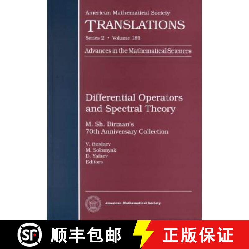 【3-4周达】Differential Operators and Spectral Theory: M. Sh. Birman's 70th Anniversary Collection [9780821813874]