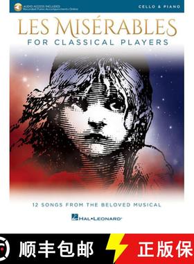 【3-4周达】Les Miserables for Classical Players: Cello and Piano with Online Accompaniments [9781540037558]