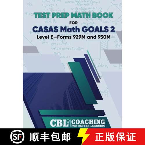 【3-4周达】Test Prep Math Book  for  CASAS Math GOALS 2  Level E-Forms 929M and 930M [9798869399564]