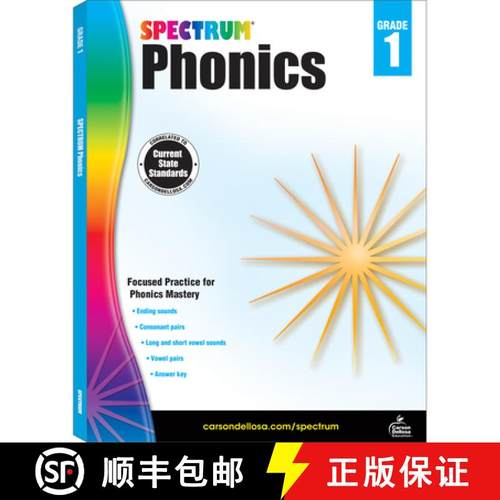 预订 Spectrum Phonics, Grade 1: Volume 91 [9781483811826]
