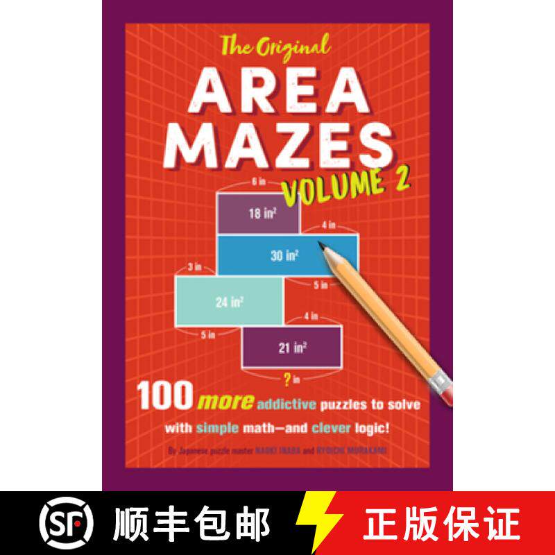 【3-4周达】The Original Area Mazes, Volume Two: 100 More Addictive Puzzles to Solve with Simple Math ... [9781615195220]