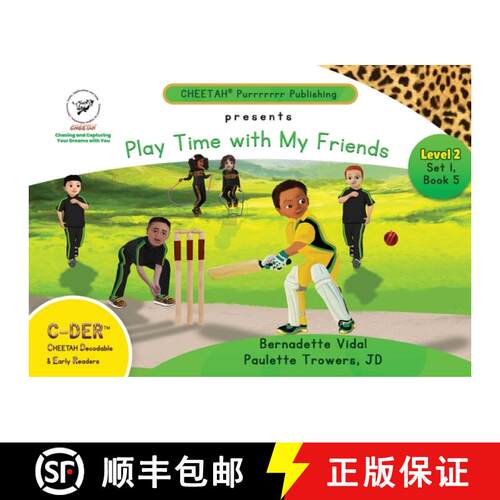 【3-4周达】C-DER (Cheetah Decodable & Early Readers) Set 1, Book 5, Play Time With My Friends [9798330329632]