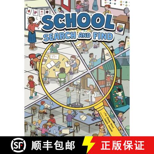 【3-4周达】School Search and Find: Preparing Kids for School, Get Kids Excited About School, Fun Scho... [9798893182132]