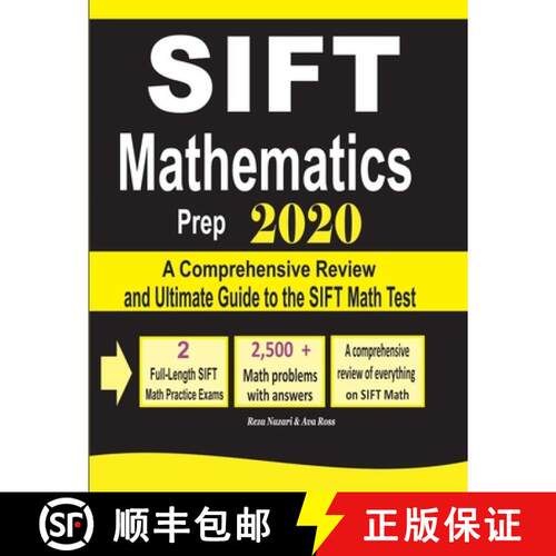 【3-4周达】SIFT Mathematics Prep 2020: A Comprehensive Review and Ultimate Guide to the SIFT Math Test [9781646124800]