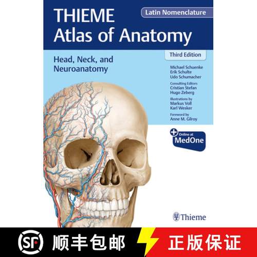 【3-4周达】Head, Neck, and Neuroanatomy (Thieme Atlas of Anatomy), Latin Nomenclature [9781684200863]