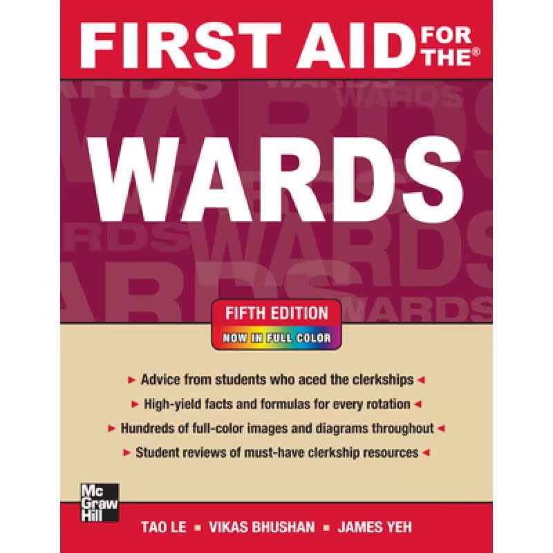 【4周达】First Aid for the Wards, Fifth Edition [9780071768511] 书籍/杂志/报纸 科学技术类原版书 原图主图