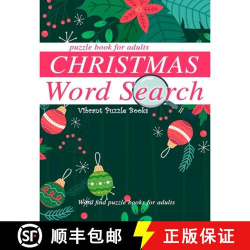 【3-4周达】Christmas word search puzzle book for adults. : Word find puzzle books for adults [9789853648744]