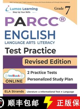 【3-4周达】PARCC Test Prep: Grade 7 English Language Arts Literacy (ELA) Practice Workbook and Full-l... [9781946795267]