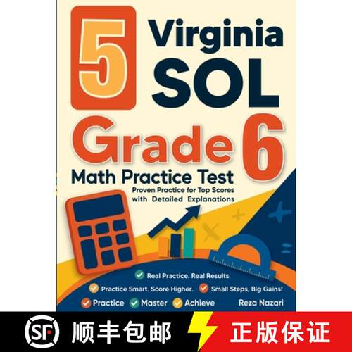 【3-4周达】5 Virginia SOL Grade 6 Math Practice Tests: Proven Practice for Top Scores with Detailed E... [9798896479062]