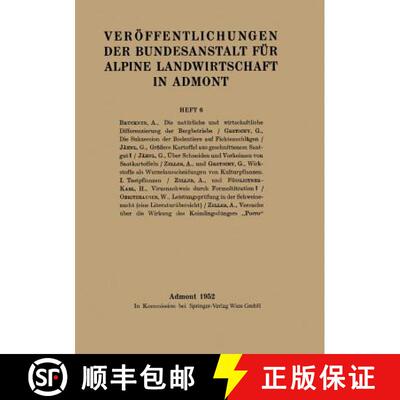 【3-4周达】Veroeffentlichungen Der Bundesanstalt Fur Alpine Landwirtschaft in Admont [9783211802878]