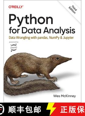 现货 利用Python进行数据分析 Python for Data Analysis 3e: Data Wrangling with pandas, NumPy, and Jupyter [9781098104030]