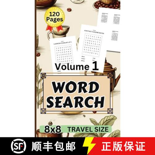 【3-4周达】8x8 Word Search Travel Size Volume 1: 5x 8 Pocket Size Fun Puzzlers Pocket Size Books/Easy... [9787553023984]