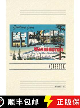 【3-4周达】Vintage Lined Notebook Greetings from Mt. Rainier [9798385454228]