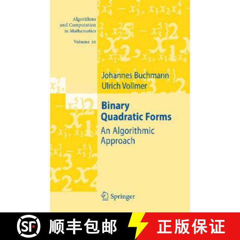 【3-4周达】Binary Quadratic Forms: An Algorithmic Approach [9783540463672]